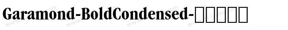 Garamond-BoldCondensed字体转换