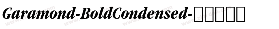 Garamond-BoldCondensed字体转换