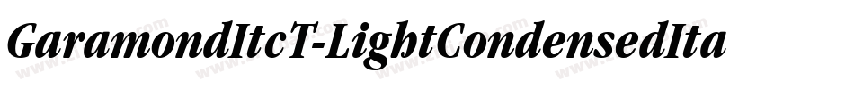 GaramondItcT-LightCondensedItalic字体转换