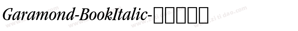 Garamond-BookItalic字体转换