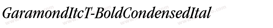 GaramondItcT-BoldCondensedItalic字体转换