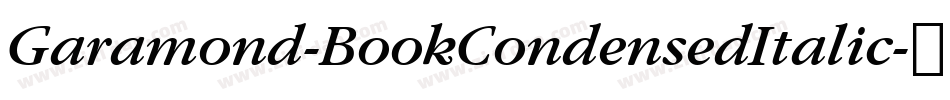 Garamond-BookCondensedItalic字体转换