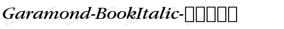 Garamond-BookItalic字体转换