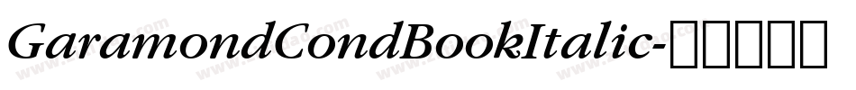 GaramondCondBookItalic字体转换
