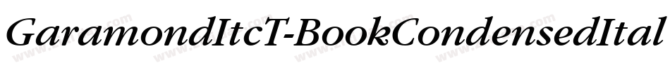 GaramondItcT-BookCondensedItalic字体转换