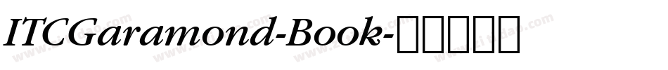 ITCGaramond-Book字体转换