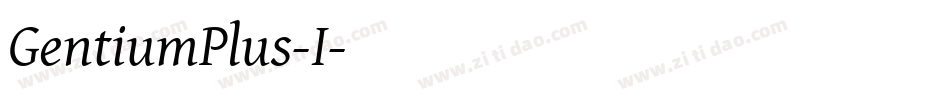 GentiumPlus-I字体转换