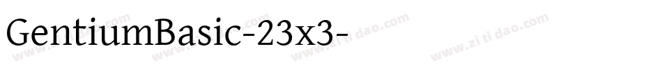 GentiumBasic-23x3字体转换