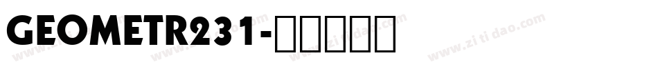 GEOMETR231字体转换