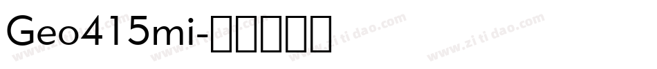 Geo415mi字体转换