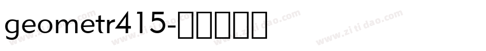 geometr415字体转换