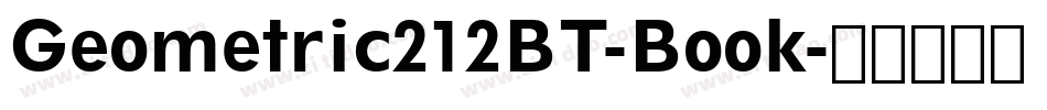 Geometric212BT-Book字体转换