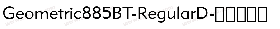 Geometric885BT-RegularD字体转换
