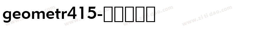 geometr415字体转换