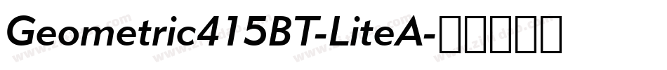 Geometric415BT-LiteA字体转换