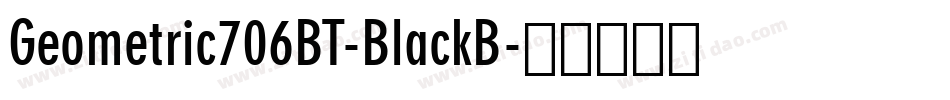 Geometric706BT-BlackB字体转换