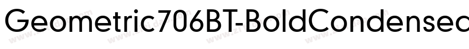 Geometric706BT-BoldCondensedB字体转换