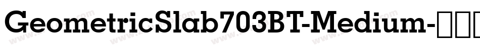 GeometricSlab703BT-Medium字体转换