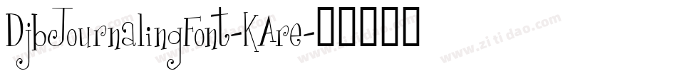 DjbJournalingFont-KAre字体转换