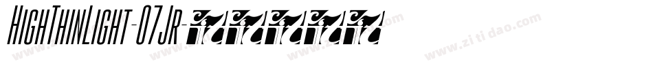 HighThinLight-07Jr字体转换