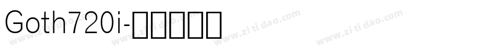 Goth720i字体转换