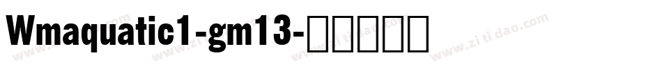 Wmaquatic1-gm13字体转换