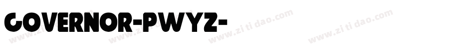 Governor-PwYZ字体转换