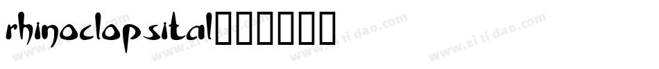 rhinoclopsital字体转换