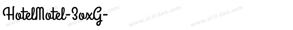 HotelMotel-3oxG字体转换