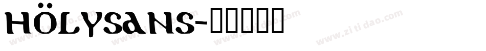 HolySans字体转换