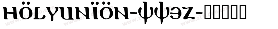 HolyUnion-WW3z字体转换