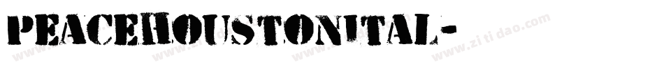 peacehoustonital字体转换