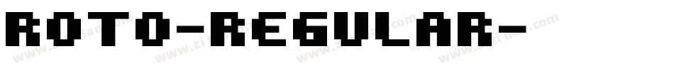 Roto-Regular字体转换