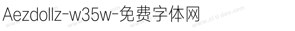 Aezdollz-w35w字体转换