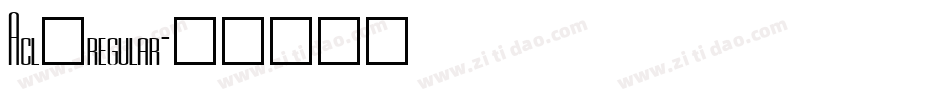 Acl_regular字体转换