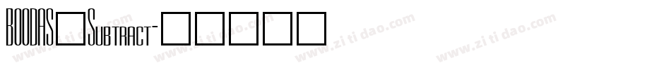 BOODAS_Subtract字体转换