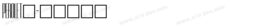PEROLET_字体转换