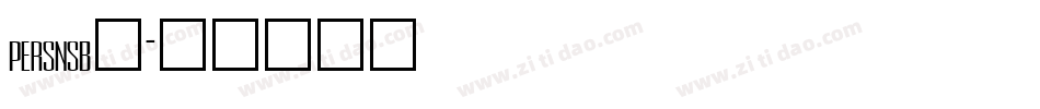 persnsb_字体转换
