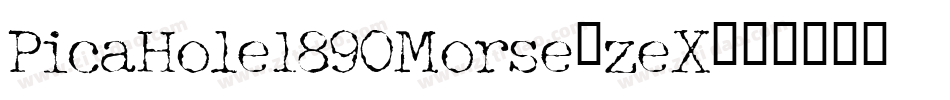 PicaHole1890Morse-zeX字体转换