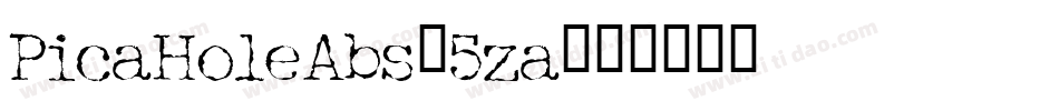 PicaHoleAbs-5za字体转换