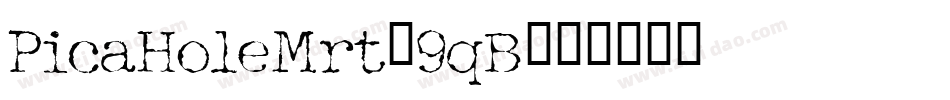 PicaHoleMrt-9qB字体转换