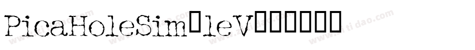 PicaHoleSim-leV字体转换