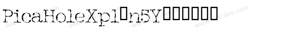 PicaHoleXpl-n5Y字体转换