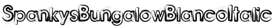 SpankysBungalowBlancoItalico-j9R9字体转换