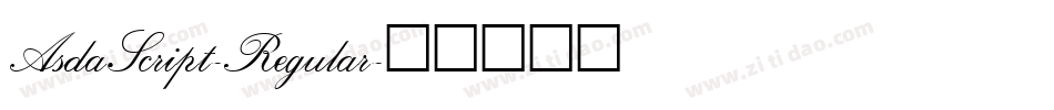 AsdaScript-Regular字体转换