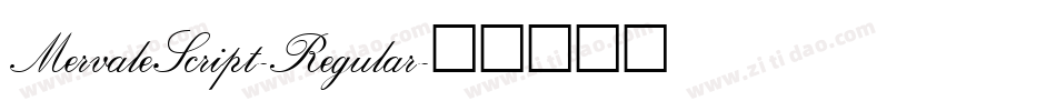 MervaleScript-Regular字体转换