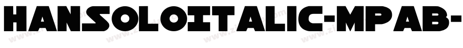 HanSoloItalic-MPaB字体转换