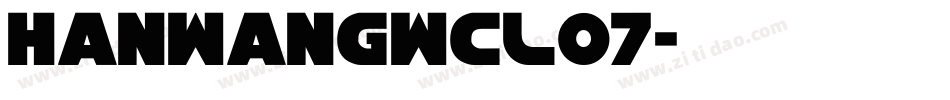 HanWangWCL07字体转换