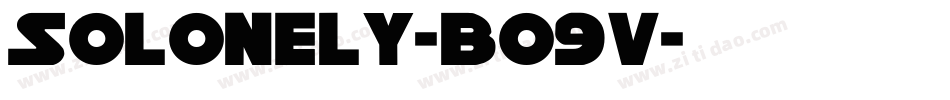 Solonely-Bo9V字体转换