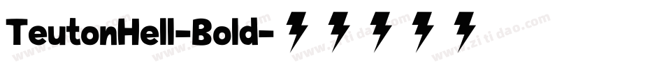 TeutonHell-Bold字体转换
